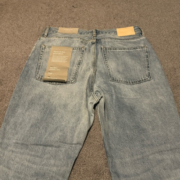 Everlane 90s Cheeky Jeans High Waisted Straight Leg Light Wash Minimalist New 30 - Picture 9 of 13